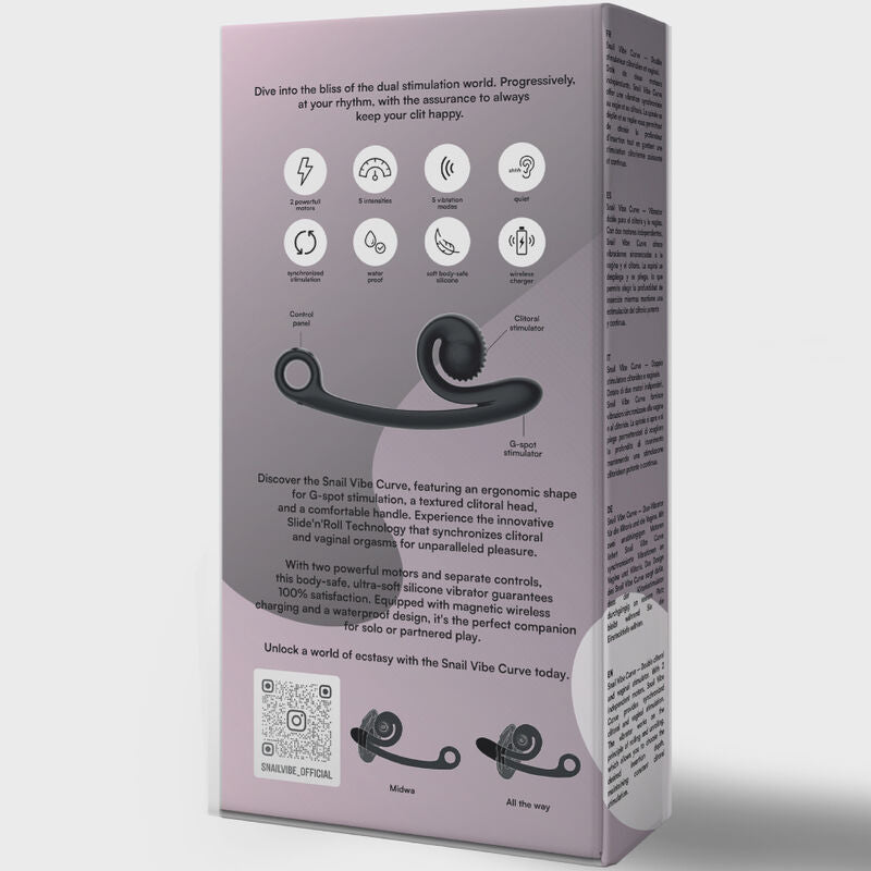 SNAIL VIBE - VIBRATORE CURVA NERO – Vibratori HI-TECH – foto 5