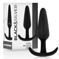 BLACK&SILVER - PLUG ANALE IN SILICONE KAEL CON MANICO MEDIO – Tappi anali