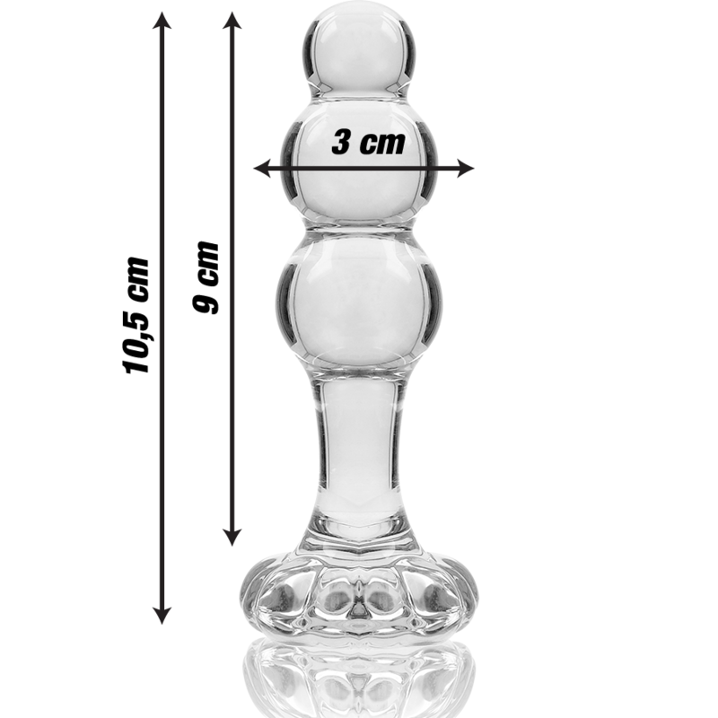 NEBULA SERIES BY IBIZA - MODELLO 1 TAPPO VETRO BOROSILICATO TRASPARENTE 10.5 CM -O- 3 CM – Tappi anali – foto 3