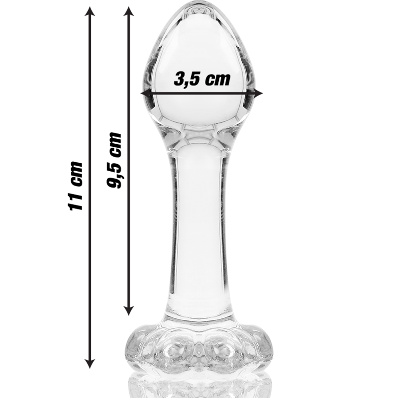 NEBULA SERIES BY IBIZA - MODELLO 2 PLUG ANALE VETRO BOROSILICATO TRASPARENTE 11 CM -O- 3.5 CM – Tappi anali – foto 3