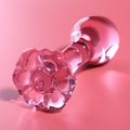 NEBULA SERIES BY IBIZA - MODELLO 2 PLUG ANALE VETRO BOROSILICATO ROSA 11 CM -O- 3.5 CM – Tappi anali
