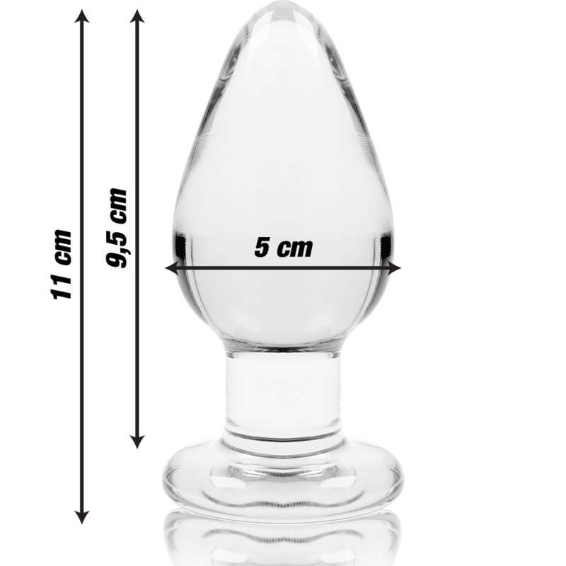 NEBULA SERIES BY IBIZA - MODELLO 3 PLUG ANALE VETRO BOROSILICATO TRASPARENTE 11 CM -O- 5 CM – Tappi anali – foto 3