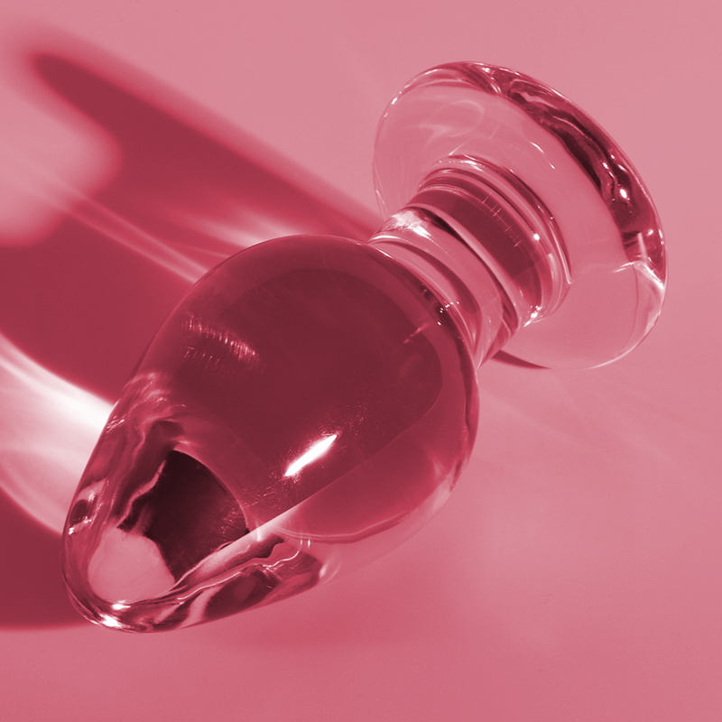 NEBULA SERIES BY IBIZA - MODELLO 3 PLUG ANALE VETRO BOROSILICATO ROSA 11 CM -O- 5 CM – Tappi anali