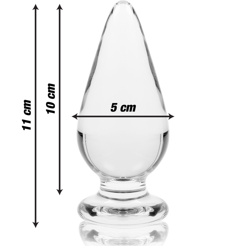 NEBULA SERIES BY IBIZA - MODELLO 4 PLUG ANALE VETRO BOROSILICATO TRASPARENTE 11 CM -O- 5 CM – Tappi anali – foto 3