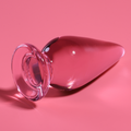 NEBULA SERIES BY IBIZA - MODELLO 4 PLUG ANALE VETRO BOROSILICATO ROSA 11 CM -O- 5 CM – Tappi anali