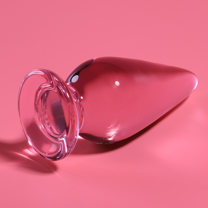 NEBULA SERIES BY IBIZA - MODELLO 4 PLUG ANALE VETRO BOROSILICATO ROSA 11 CM -O- 5 CM – Tappi anali