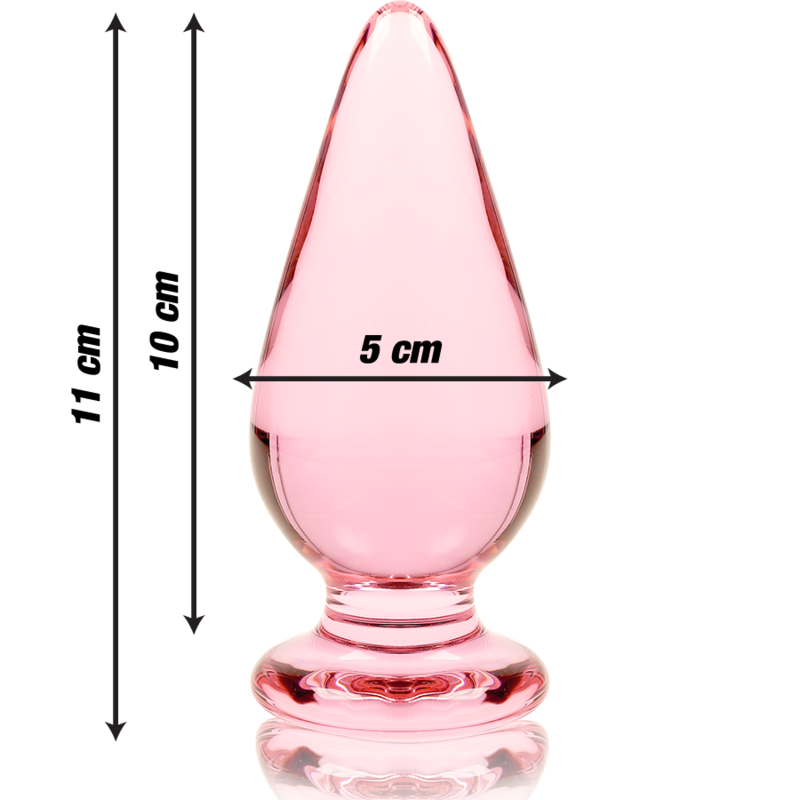 NEBULA SERIES BY IBIZA - MODELLO 4 PLUG ANALE VETRO BOROSILICATO ROSA 11 CM -O- 5 CM – Tappi anali – foto 3