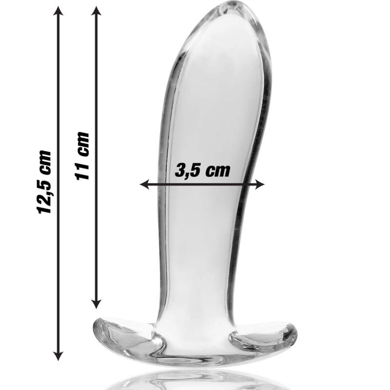 NEBULA SERIES BY IBIZA - MODELLO 5 PLUG ANALE VETRO BOROSILICATO TRASPARENTE 12.5 CM -O- 3.5 CM – Tappi anali – foto 3