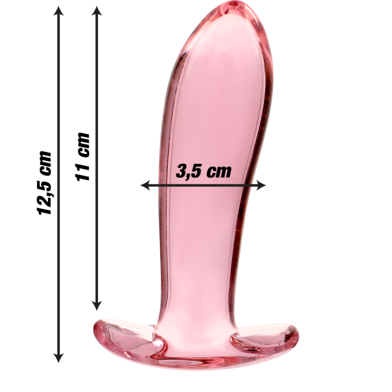NEBULA SERIES BY IBIZA - MODELLO 5 PLUG ANALE VETRO BOROSILICATO ROSA 12.5 CM -O- 3.5 CM – Tappi anali – foto 3