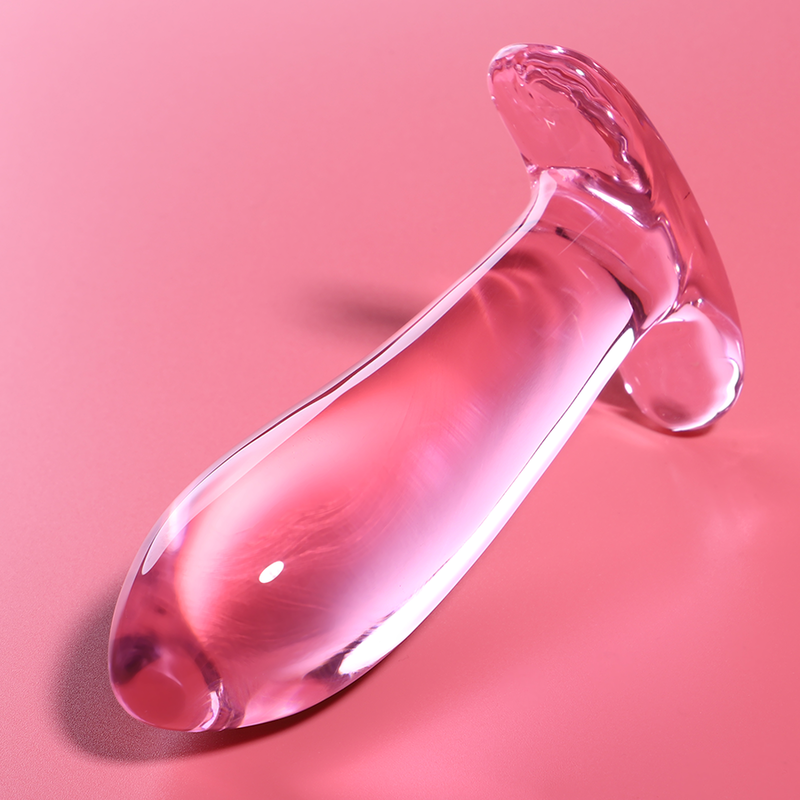 NEBULA SERIES BY IBIZA - MODELLO 5 PLUG ANALE VETRO BOROSILICATO ROSA 12.5 CM -O- 3.5 CM – Tappi anali