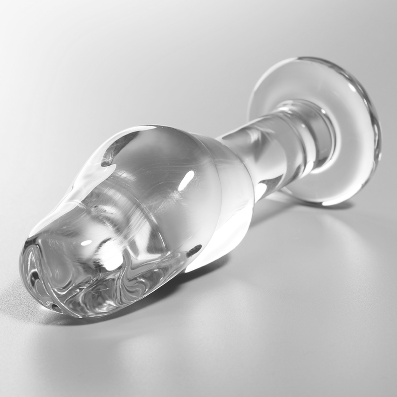 NEBULA SERIES BY IBIZA - MODELLO 6 PLUG ANALE VETRO BOROSILICATO TRASPARENTE 12.5 CM -O- 4 CM – Tappi anali
