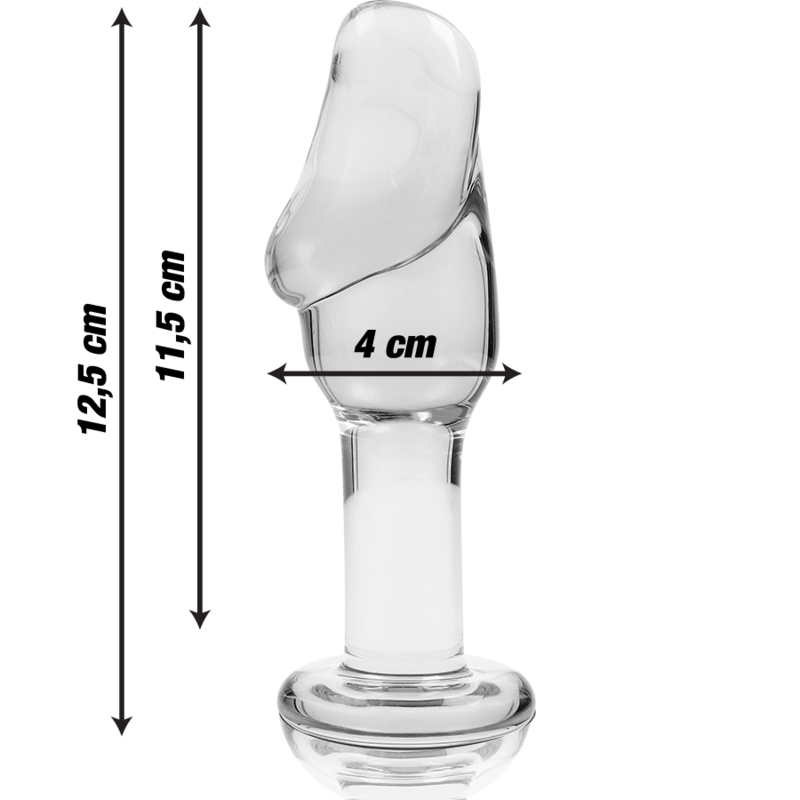 NEBULA SERIES BY IBIZA - MODELLO 6 PLUG ANALE VETRO BOROSILICATO TRASPARENTE 12.5 CM -O- 4 CM – Tappi anali – foto 3