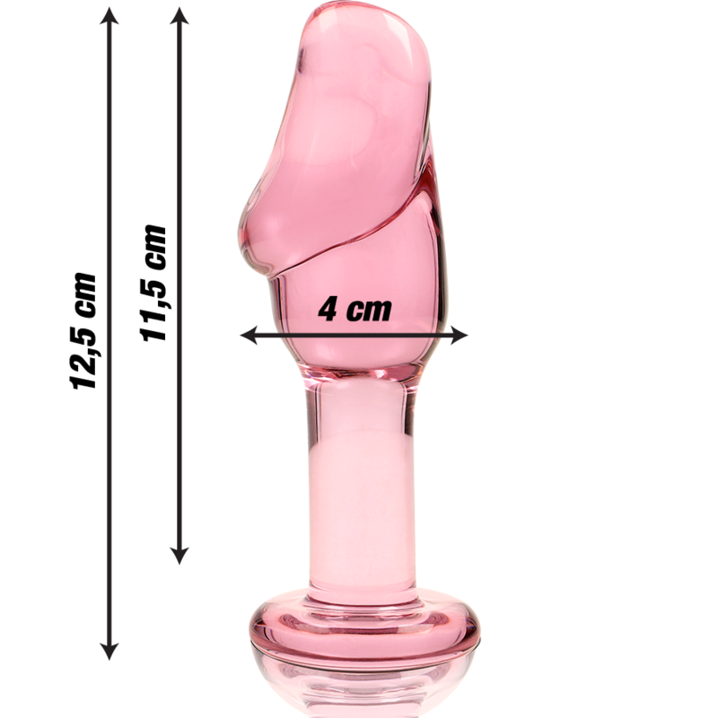 NEBULA SERIES BY IBIZA - MODELLO 6 PLUG ANALE VETRO BOROSILICATO ROSA 12.5 CM -O- 4 CM – Tappi anali – foto 3