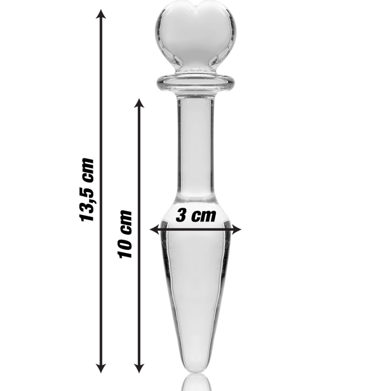 NEBULA SERIES BY IBIZA - MODELLO 7 PLUG ANALE VETRO BOROSILICATO TRASPARENTE 13.5 CM -O- 3 CM – Tappi anali – foto 3