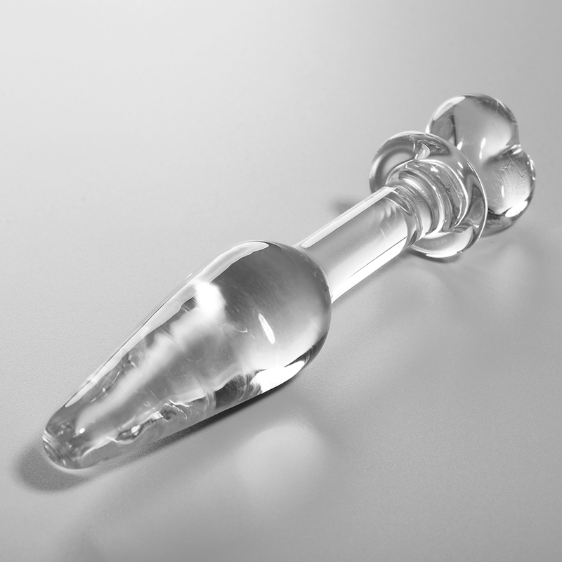 NEBULA SERIES BY IBIZA - MODELLO 7 PLUG ANALE VETRO BOROSILICATO TRASPARENTE 13.5 CM -O- 3 CM – Tappi anali