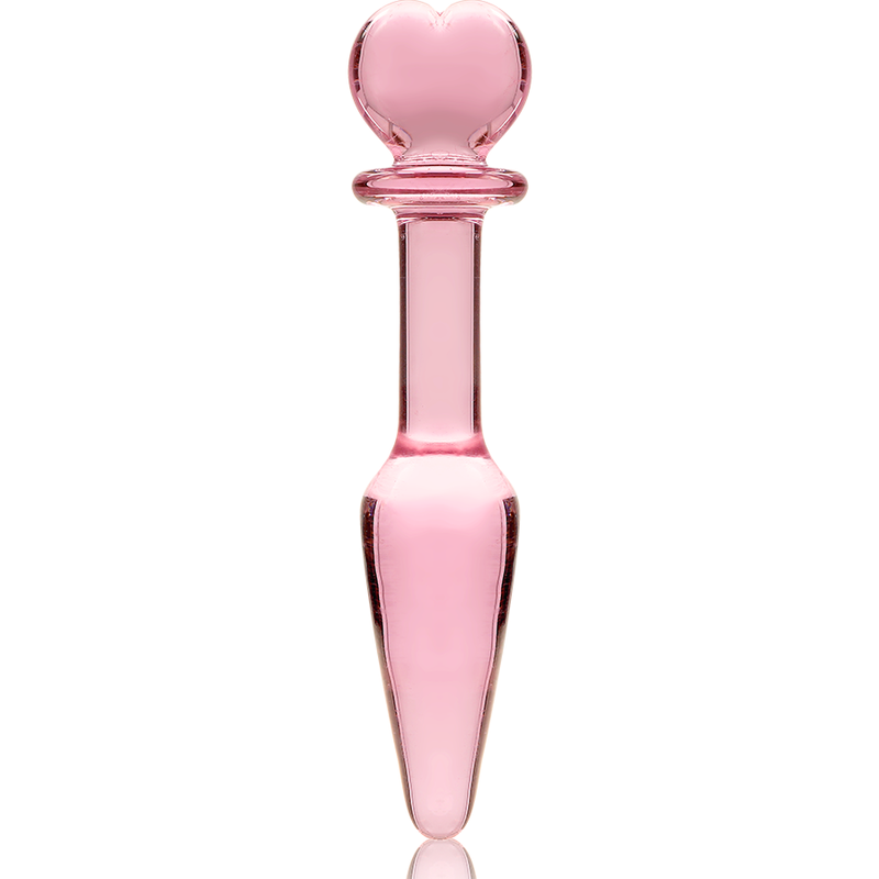 NEBULA SERIES BY IBIZA - MODELLO 7 PLUG ANALE VETRO BOROSILICATO ROSA 13.5 CM -O- 3 CM – Tappi anali – foto 5