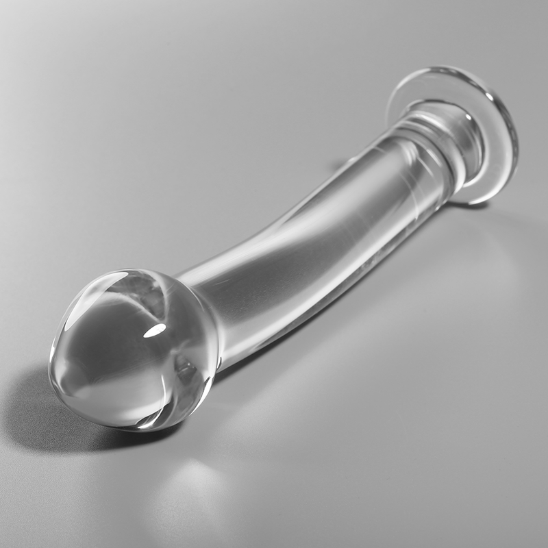 NEBULA SERIES BY IBIZA - MODELLO 11 DILDO IN VETRO BOROSILICATO TRASPARENTE 16 CM -O- 3 CM – Falli senza vibrazioni