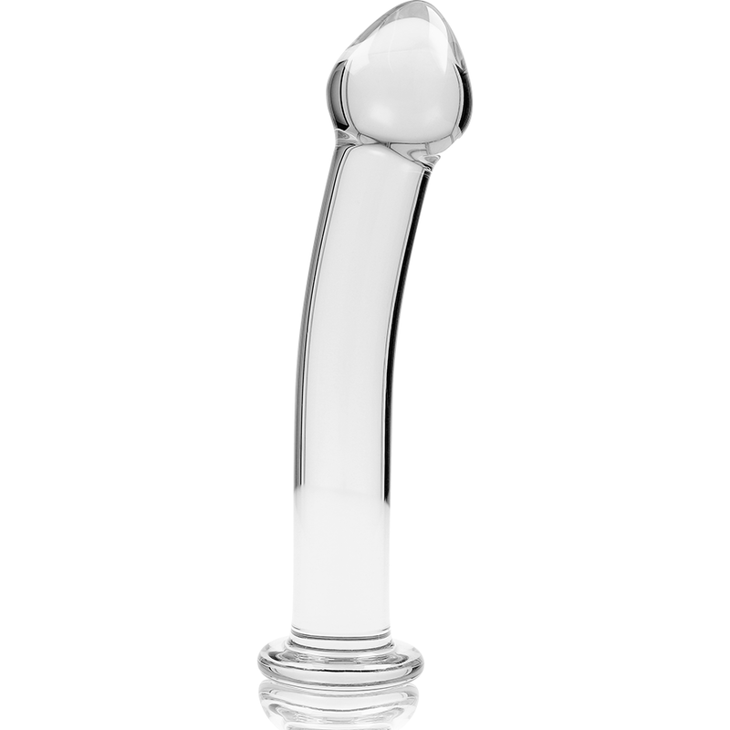 NEBULA SERIES BY IBIZA - MODELLO 11 DILDO IN VETRO BOROSILICATO TRASPARENTE 16 CM -O- 3 CM – Falli senza vibrazioni – foto 5