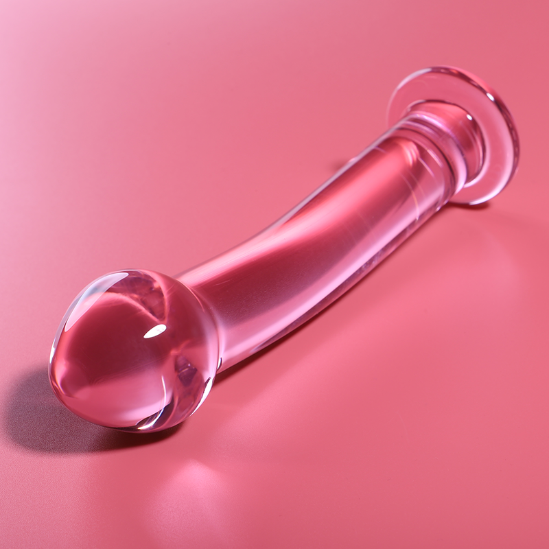 NEBULA SERIES BY IBIZA - MODELLO 11 DILDO IN VETRO BOROSILICATO ROSA 16 CM -O- 3 CM – Falli senza vibrazioni