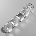 NEBULA SERIES BY IBIZA - MODELLO 10 DILDO IN VETRO BOROSILICATO TRASPARENTE 16.5 CM -O- 3.5 CM – Falli senza vibrazioni
