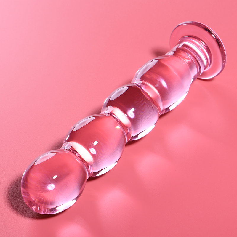 NEBULA SERIES BY IBIZA - MODELLO 10 DILDO IN VETRO BOROSILICATO ROSA 16.5 CM -O- 3.5 CM – Falli senza vibrazioni