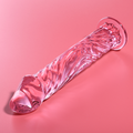 NEBULA SERIES BY IBIZA - MODELLO 12 DILDO IN VETRO BOROSILICATO ROSA 17 CM -O- 3.5 CM – Falli senza vibrazioni