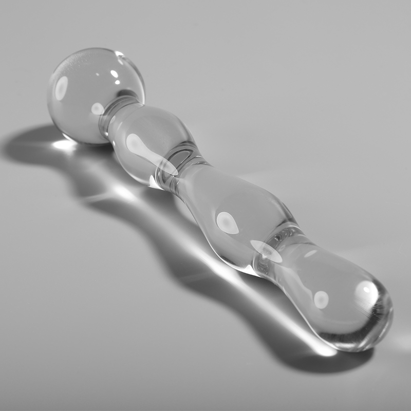 NEBULA SERIES BY IBIZA - MODELLO 13 DILDO IN VETRO BOROSILICATO TRASPARENTE 18 CM -O- 3.5 CM – Falli senza vibrazioni