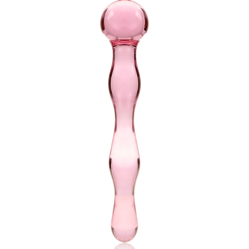 NEBULA SERIES BY IBIZA - MODELLO 13 DILDO IN VETRO BOROSILICATO ROSA 18 CM -O- 3.5 CM – Falli senza vibrazioni – foto 5