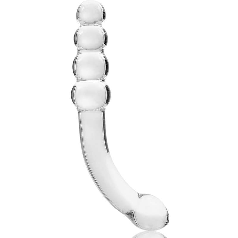 NEBULA SERIES BY IBIZA - MODELLO 14 DILDO IN VETRO BOROSILICATO TRASPARENTE 18.5 CM -O- 3 CM – Falli senza vibrazioni – foto 5