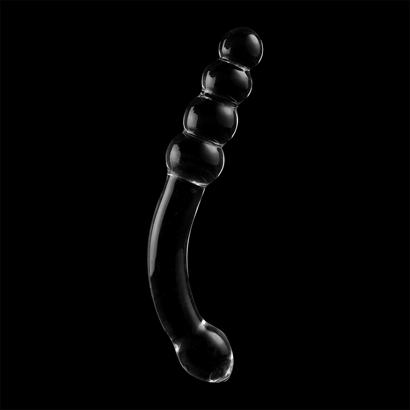 NEBULA SERIES BY IBIZA - MODELLO 14 DILDO IN VETRO BOROSILICATO TRASPARENTE 18.5 CM -O- 3 CM – Falli senza vibrazioni – foto 7