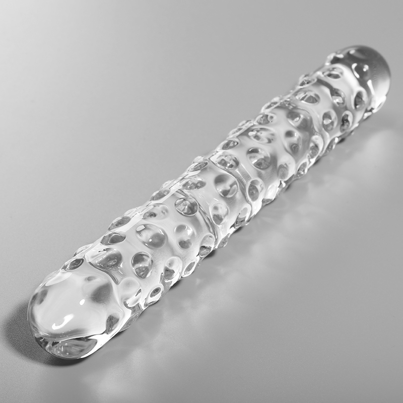 NEBULA SERIES BY IBIZA - MODELLO 15 DILDO IN VETRO BOROSILICATO TRASPARENTE 18.5 CM -O- 3 CM – Falli senza vibrazioni