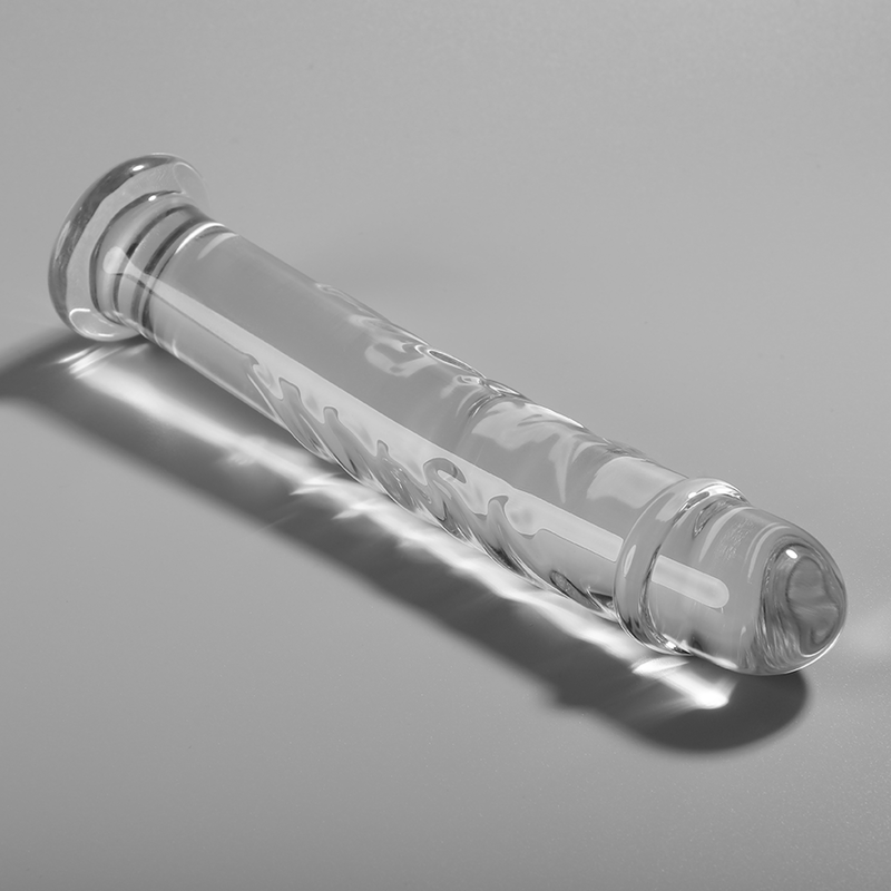 NEBULA SERIES BY IBIZA - MODELLO 16 DILDO IN VETRO BOROSILICATO TRASPARENTE 18.5 CM -O- 3 CM – Falli senza vibrazioni