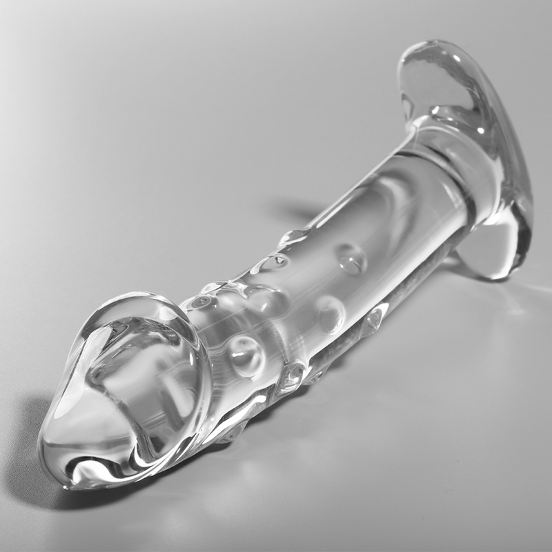 NEBULA SERIES BY IBIZA - MODELLO 19 DILDO IN VETRO BOROSILICATO TRASPARENTE 18.5 CM -O- 4 CM – Falli senza vibrazioni