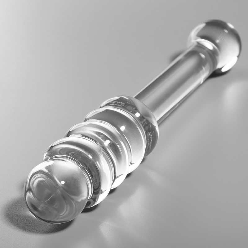 NEBULA SERIES BY IBIZA - MODELLO 20 DILDO IN VETRO BOROSILICATO TRASPARENTE 20.5 CM -O- 3 CM – Falli senza vibrazioni