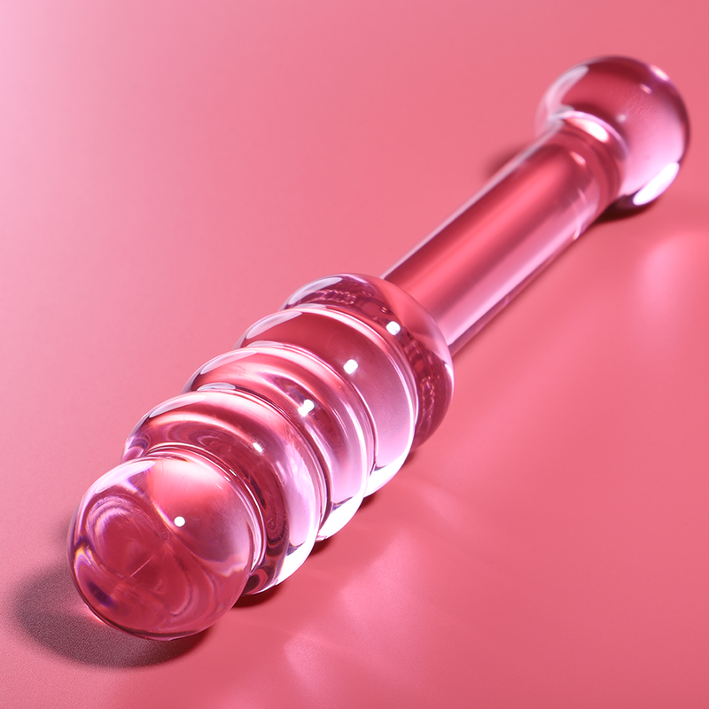 NEBULA SERIES BY IBIZA - MODELLO 20 DILDO IN VETRO BOROSILICATO ROSA 20.5 CM -O- 3 CM – Falli senza vibrazioni