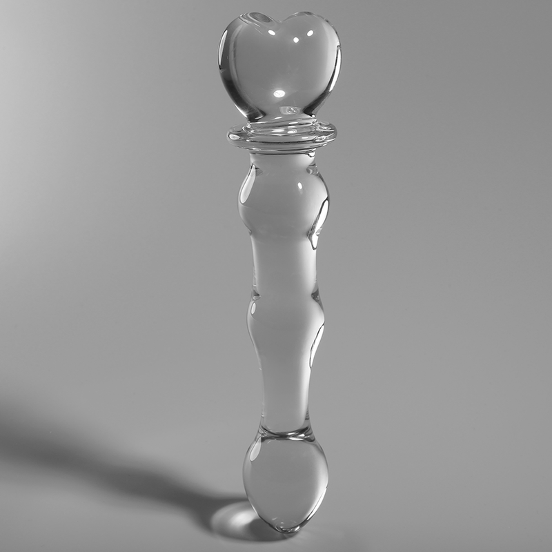 NEBULA SERIES BY IBIZA - MODELLO 21 DILDO IN VETRO BOROSILICATO TRASPARENTE 20.5 CM -O- 3.5 CM – Falli senza vibrazioni