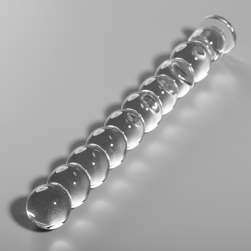NEBULA SERIES BY IBIZA - MODELLO 22 DILDO IN VETRO BOROSILICATO TRASPARENTE 21.5 CM -O- 2.5 CM – Falli senza vibrazioni