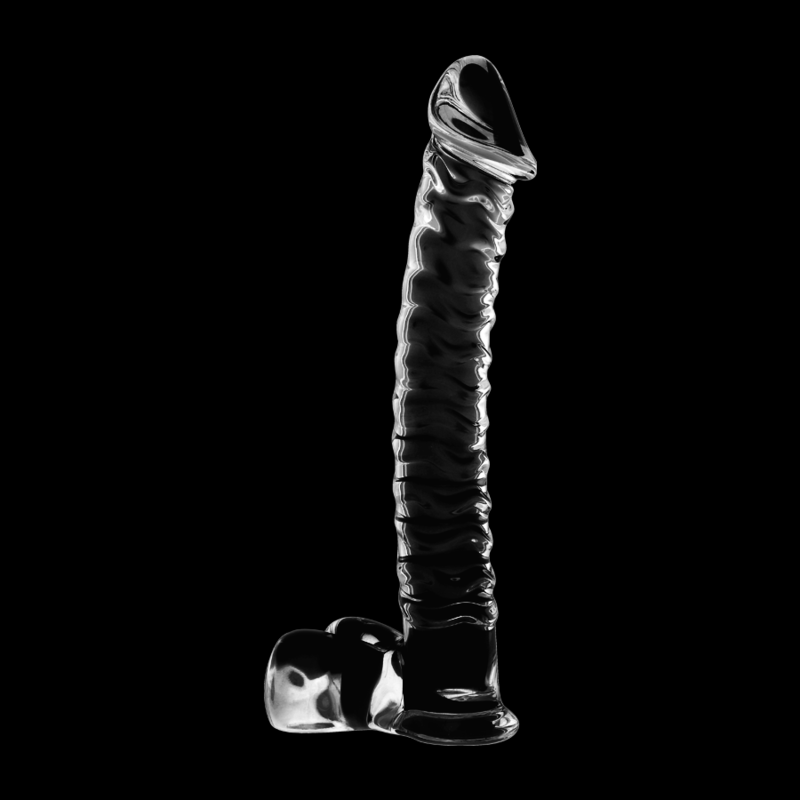 NEBULA SERIES BY IBIZA - MODELLO 23 DILDO IN VETRO BOROSILICATO TRASPARENTE 21.5 CM -O- 4 CM – Falli senza vibrazioni – foto 7