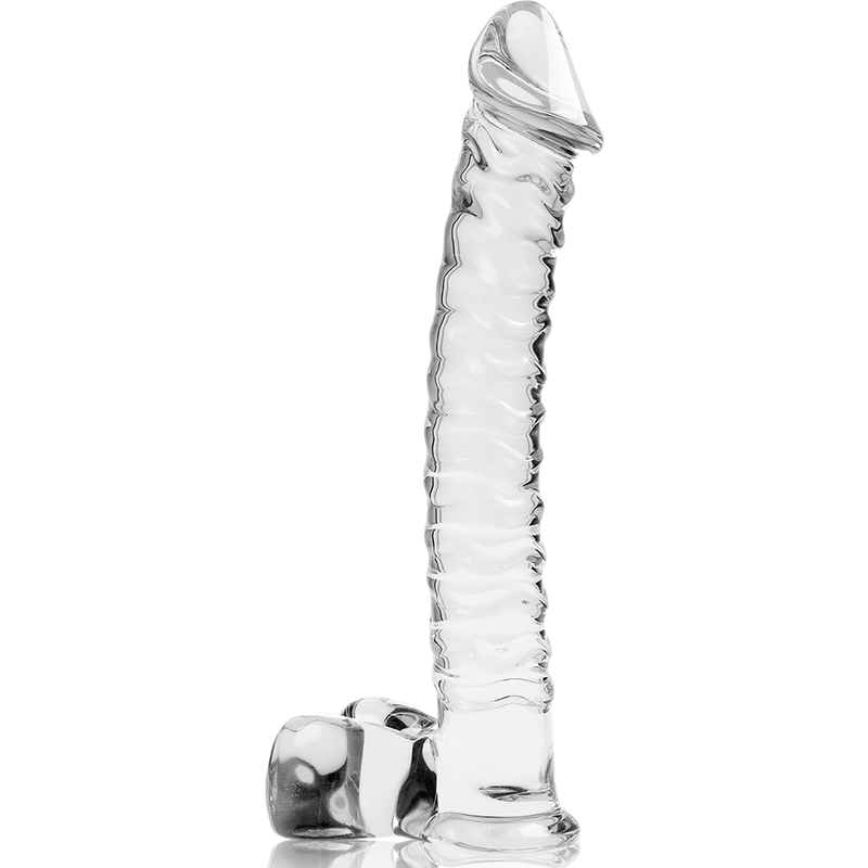 NEBULA SERIES BY IBIZA - MODELLO 23 DILDO IN VETRO BOROSILICATO TRASPARENTE 21.5 CM -O- 4 CM – Falli senza vibrazioni – foto 5