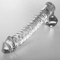 NEBULA SERIES BY IBIZA - MODELLO 23 DILDO IN VETRO BOROSILICATO TRASPARENTE 21.5 CM -O- 4 CM – Falli senza vibrazioni