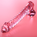 NEBULA SERIES BY IBIZA - MODELLO 23 DILDO IN VETRO BOROSILICATO ROSA 21.5 CM -O- 4 CM – Falli senza vibrazioni