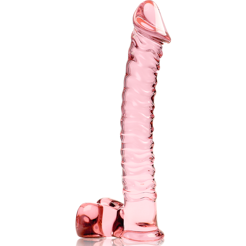 NEBULA SERIES BY IBIZA - MODELLO 23 DILDO IN VETRO BOROSILICATO ROSA 21.5 CM -O- 4 CM – Falli senza vibrazioni – foto 5