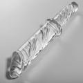 NEBULA SERIES BY IBIZA - MODELLO 24 DILDO IN VETRO BOROSILICATO TRASPARENTE 28.5 CM -O- 5 CM – Falli senza vibrazioni