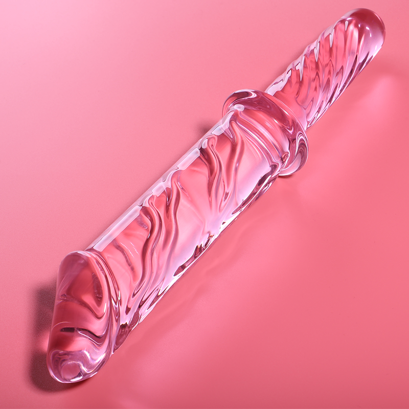 NEBULA SERIES BY IBIZA - MODELLO 24 DILDO IN VETRO BOROSILICATO ROSA 28.5 CM -O- 5 CM – Falli senza vibrazioni
