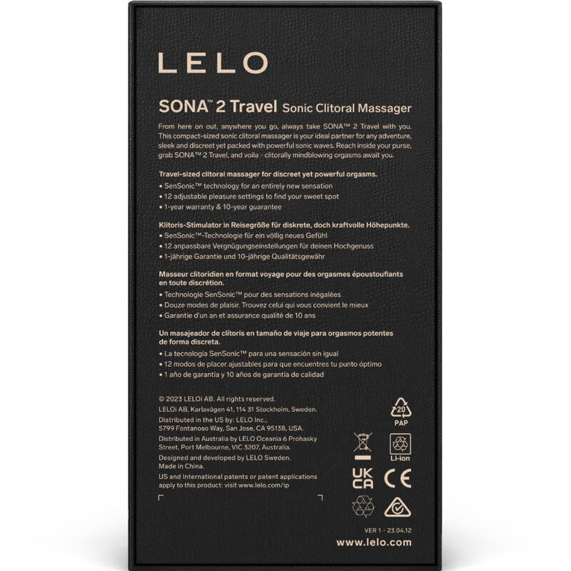 LELO - SONA 2 MASSAGGIATORE SONIC PER CLITORIDE DA VIAGGIO ROSA – Massaggiatrici – foto 6