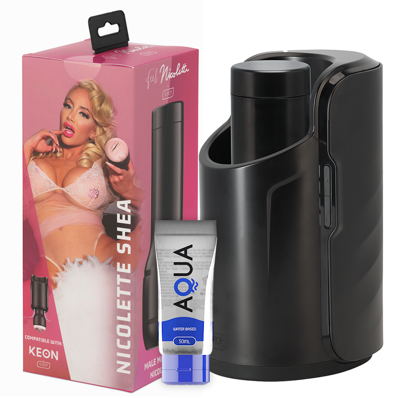 KIIROO - KEON + FEEL NICOLETTE SHEA STROKER + LUBRIFICANTE DI QUALIT AQUA 50 ML – Stelle porno vagine