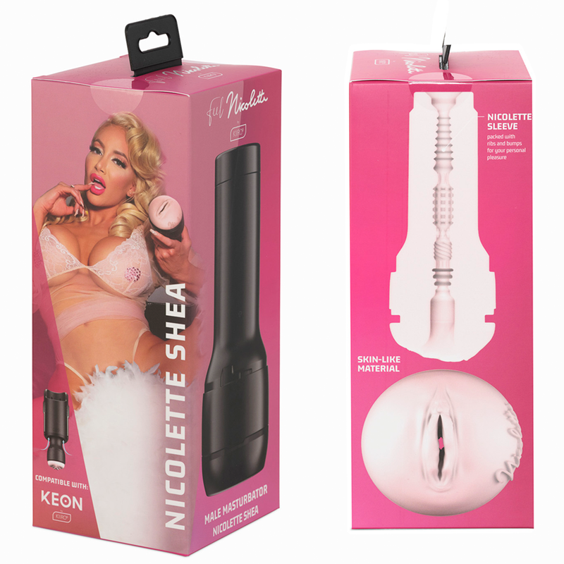 KIIROO - KEON + FEEL NICOLETTE SHEA STROKER + LUBRIFICANTE DI QUALIT AQUA 50 ML – Stelle porno vagine – foto 5