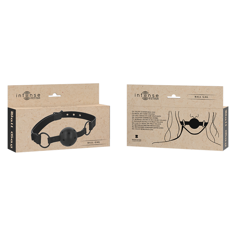 INTENSE - FETISH BALL GAG IN PELLE VEGANA – Mascelle – foto 5