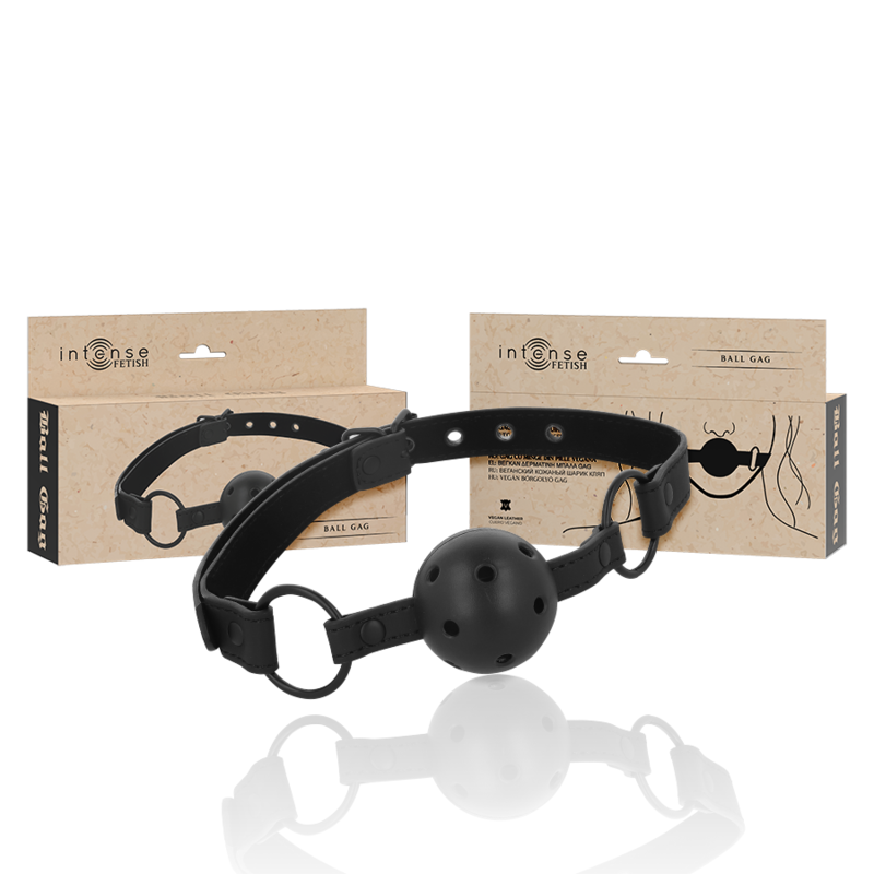 INTENSE - FETISH BALL GAG IN PELLE VEGANA – Mascelle