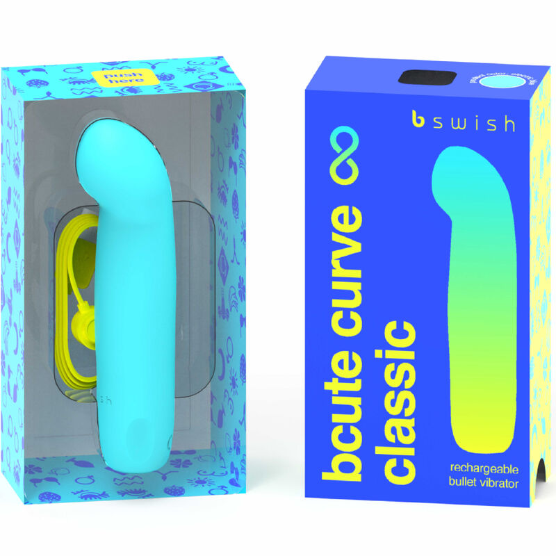 B SWISH - BCUTE CURVE INFINITE CLASSIC VIBRATORE RICARICABILE IN SILICONE BLU – Vibratori a punto G – foto 2